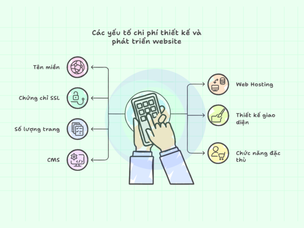 Các yếu tố chi phí xây dựng website