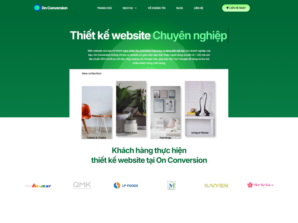 Thiết kế web chuyên nghiệp On Conversion 2025